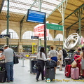 Eurostar passengers completing their immigration forms
